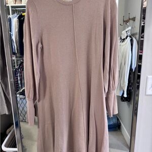 Boden tan Long Sleeve Midi Dress